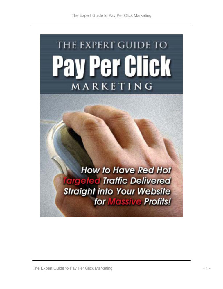 The Expert Guide to Pay-Per-Click Marketing PDF Download – Unknown Author