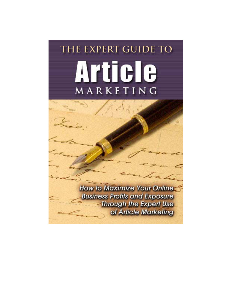 The Expert Guide to Article Marketing PDF Download