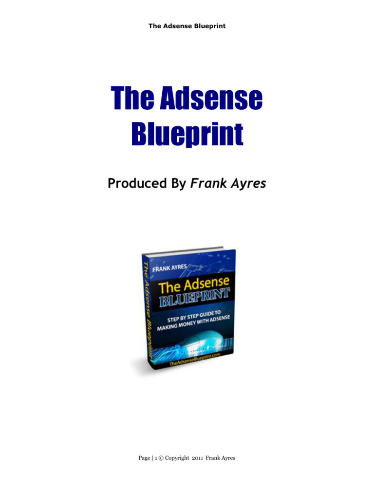 The Adsense Blueprint PDF Download – Unknown Author