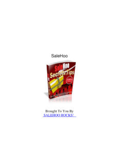 6888b916db2d0 salehoo secrets discover the newest auction treads and marketing researching tools Kitap Kapağı