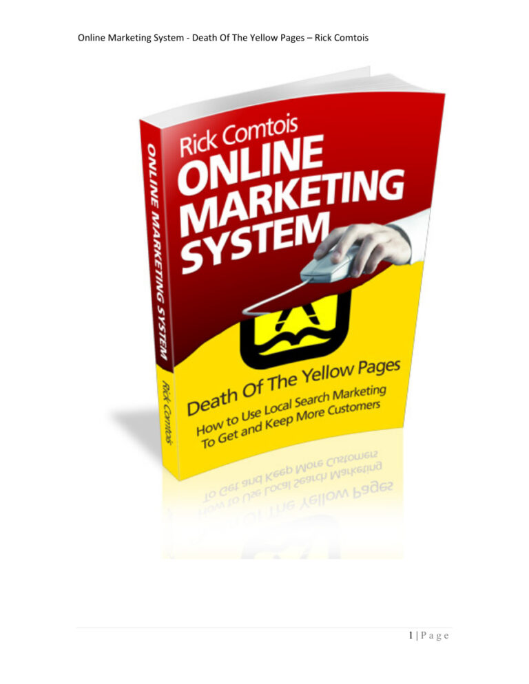 Online Marketing System PDF Download – Rick Comtois