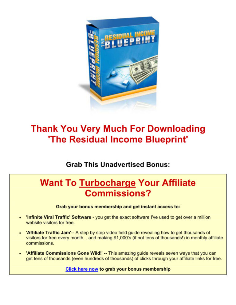 The Residual Income Blueprint PDF Download – Unknown Author