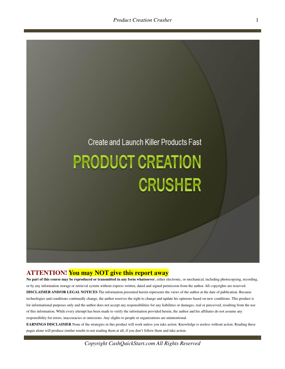 Product Creation Crusher PDF Download
