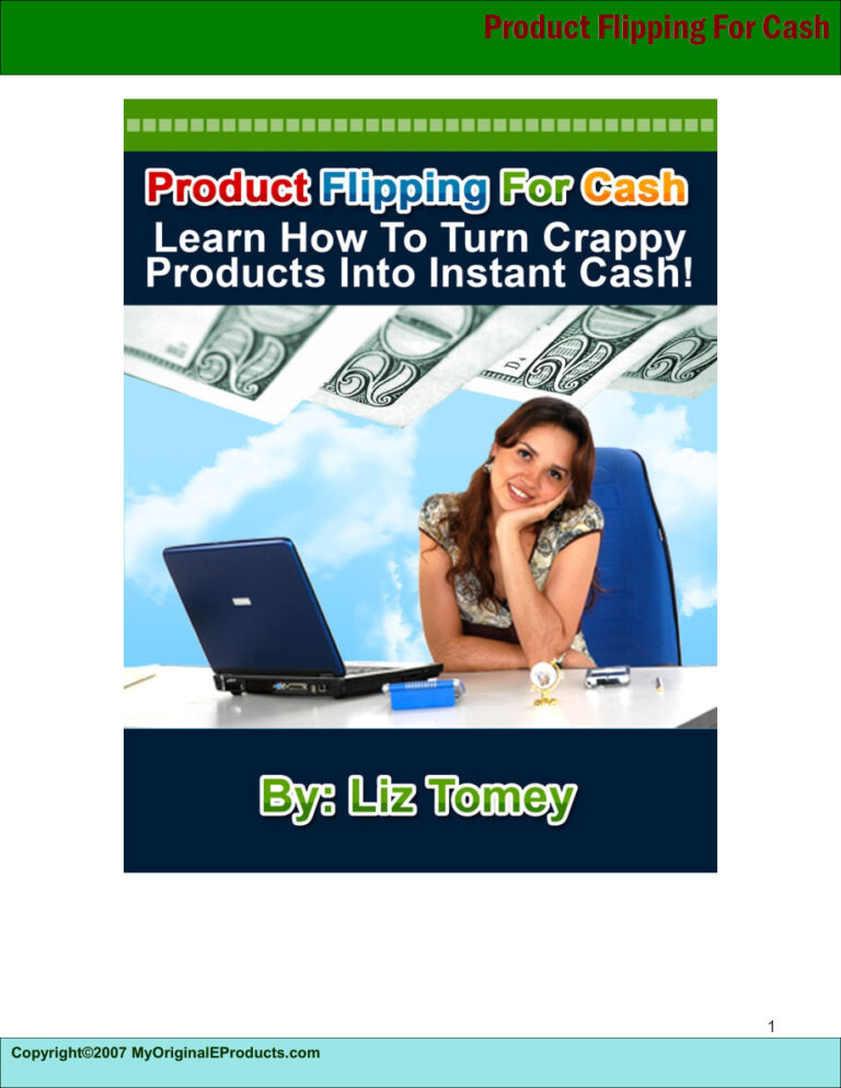 Product Flipping for Cash PDF Download – Unknown Author
