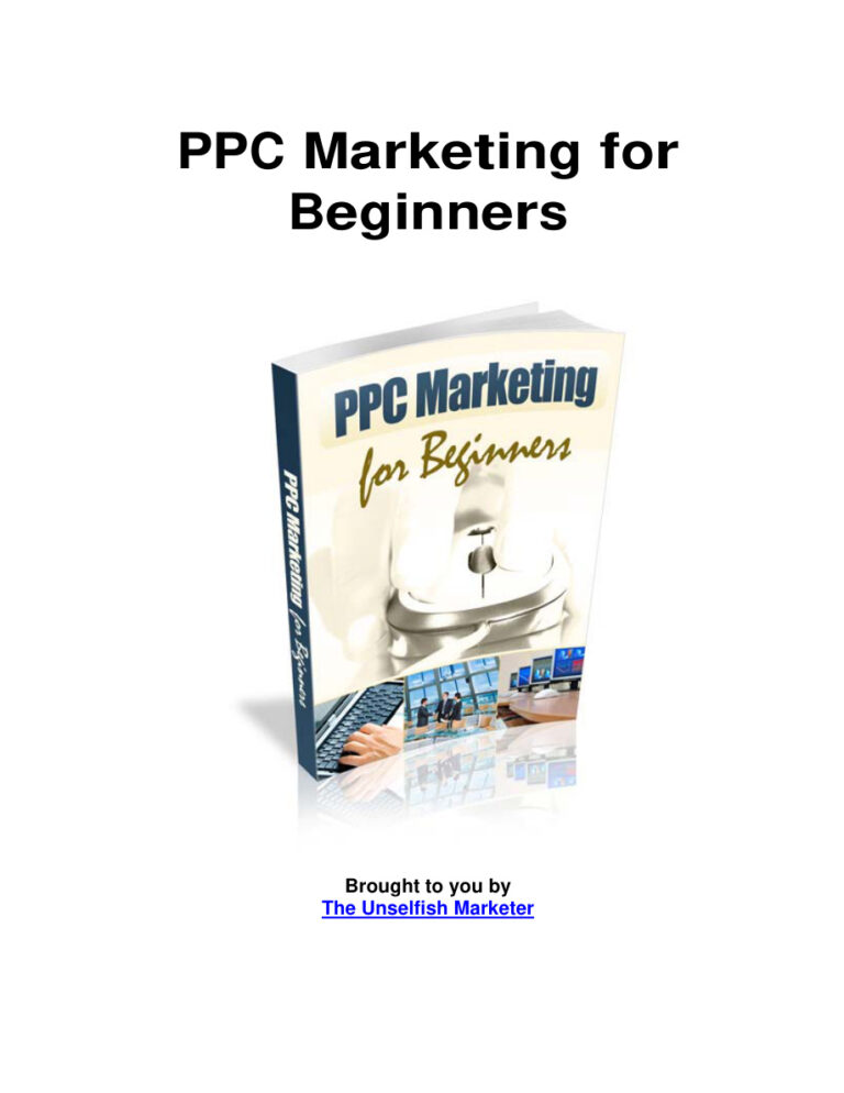 PPC Marketing for Beginners PDF Download – Unknown Author