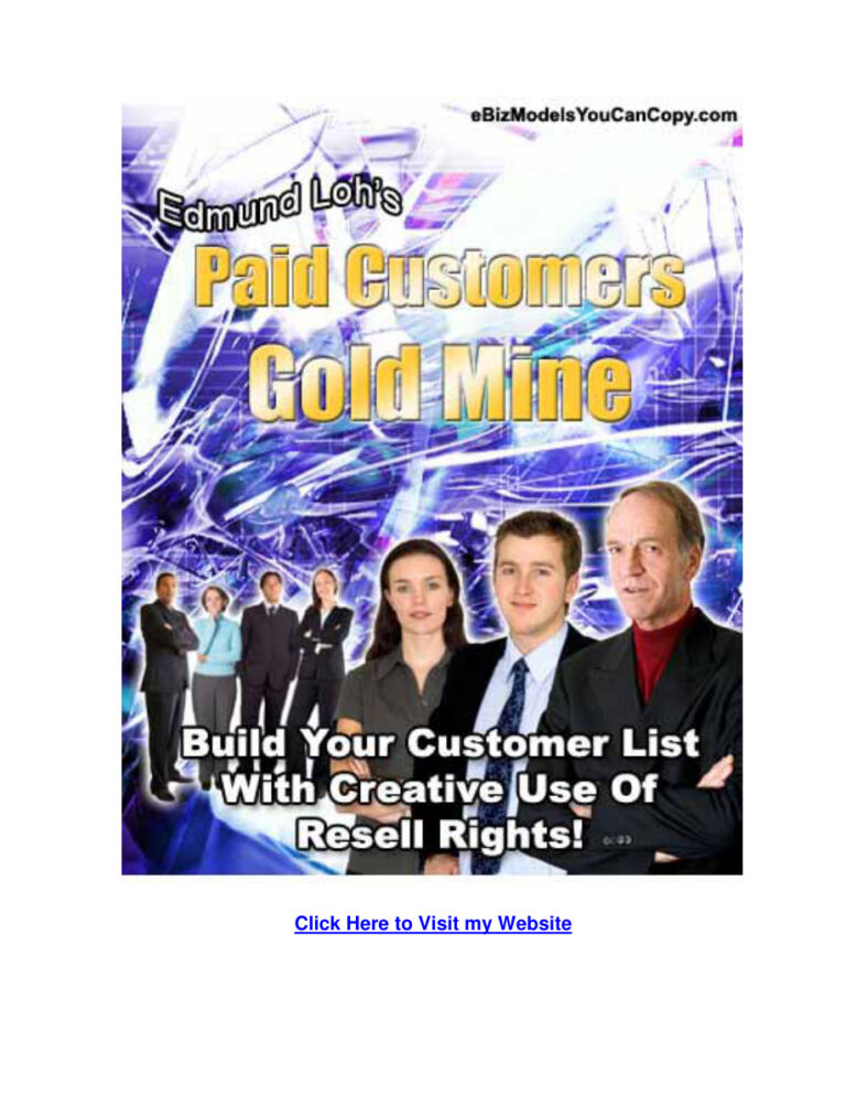 Paid Customers Gold Mine PDF Download – Unknown Author