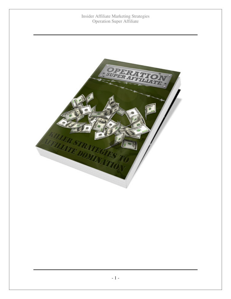 Operation Super Affiliate PDF Download – Unknown Author