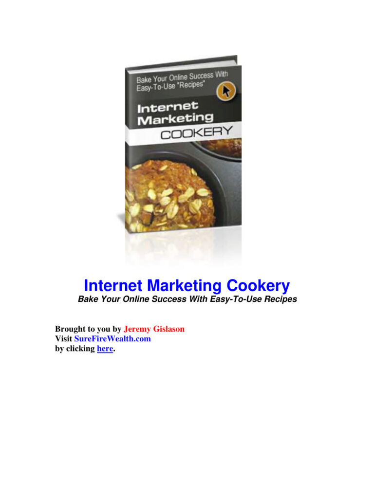 Internet Marketing Cookery PDF Download – Unknown Author