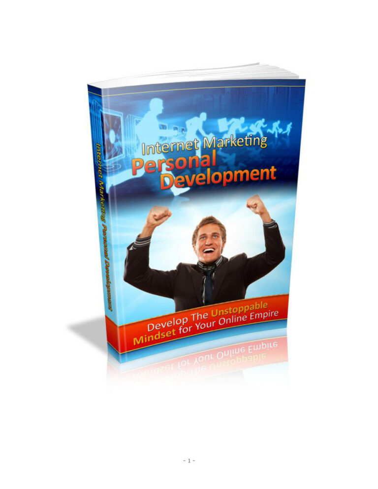 Internet Marketing Personal Development PDF Download – Unknown Author