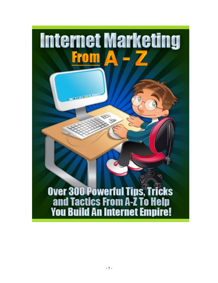 Internet Marketing from A-Z PDF Download – Unknown Author