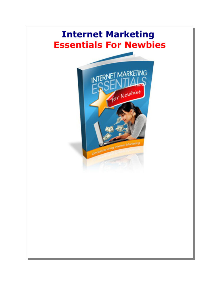 Internet Marketing Essentials for Newbies PDF Download – Unknown Author