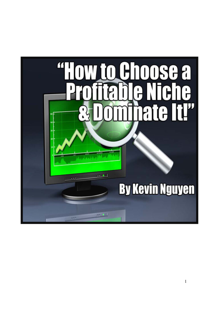 How to Choose a Profitable Niche and Dominate It PDF Download – Unknown Author