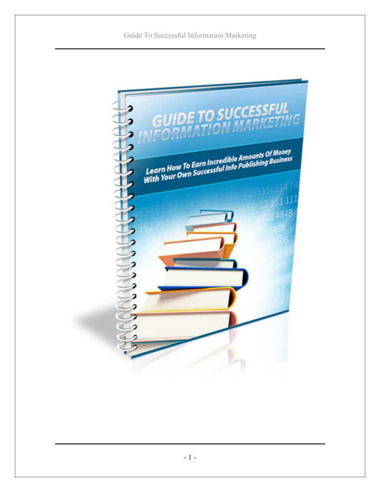 Guide to Successful Information Marketing PDF Download – Unknown Author