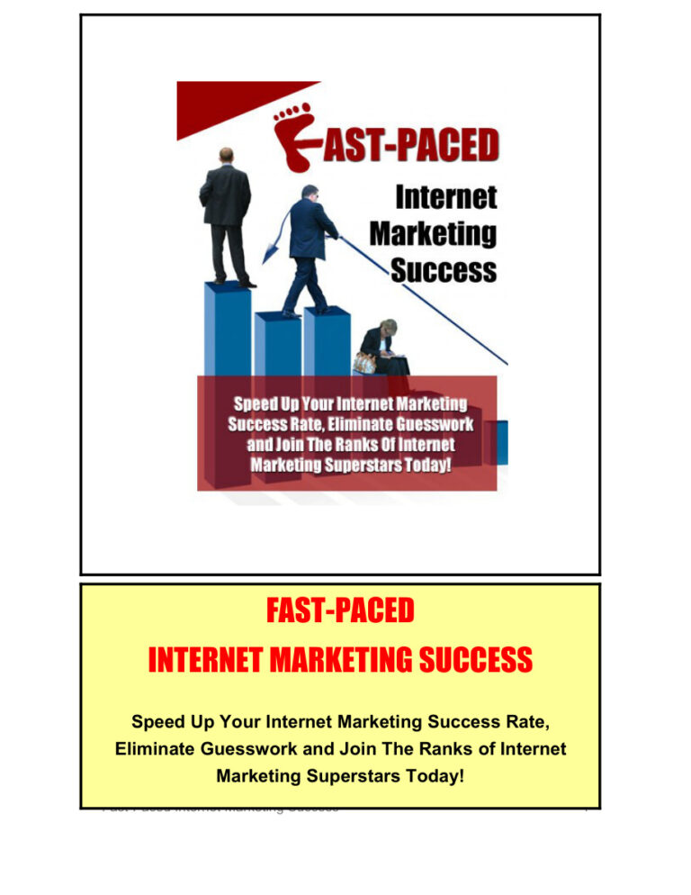 Fast-Paced Internet Marketing Success PDF Download – Unknown Author