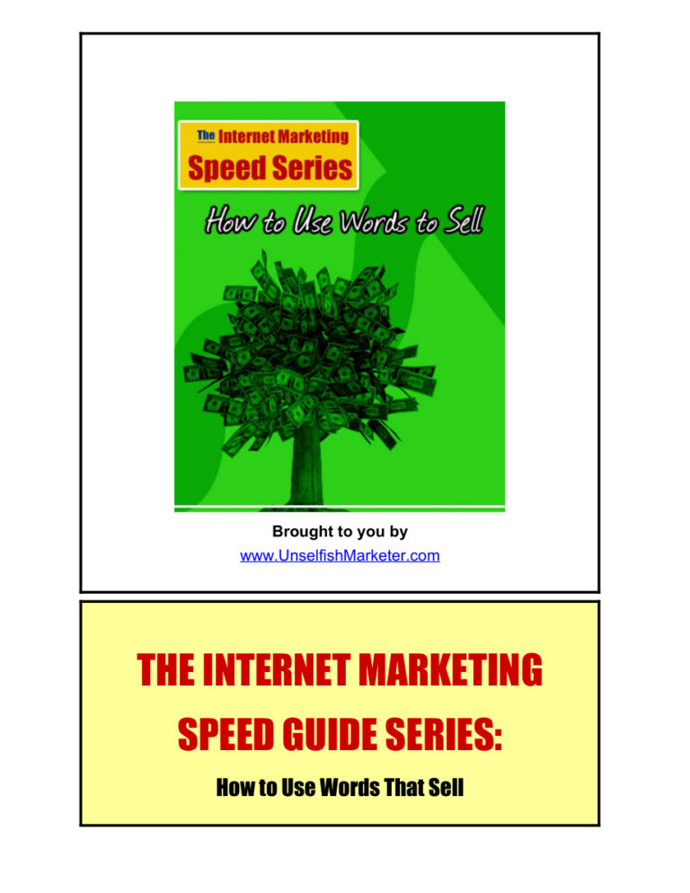 How to Use Words That Sell PDF Download – Unknown Author