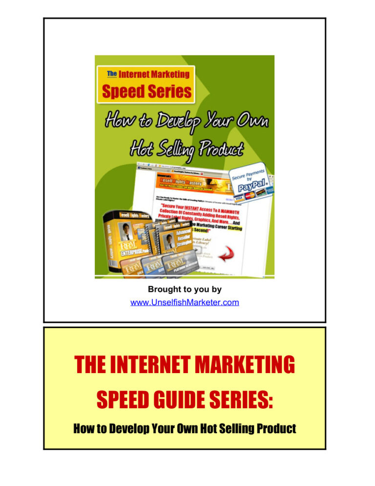 How to Develop Your Hot Selling Product PDF Download – Unknown Author