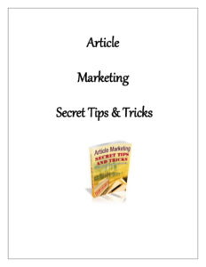688c66c70e977 article marketing secret tips and tricks Kitap Kapağı