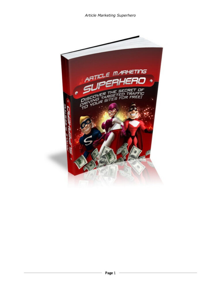 Article Marketing Superhero PDF Download – Unknown Author