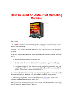 688c89a2cfd5c how to build an auto pilot marketing machine Kitap Kapağı