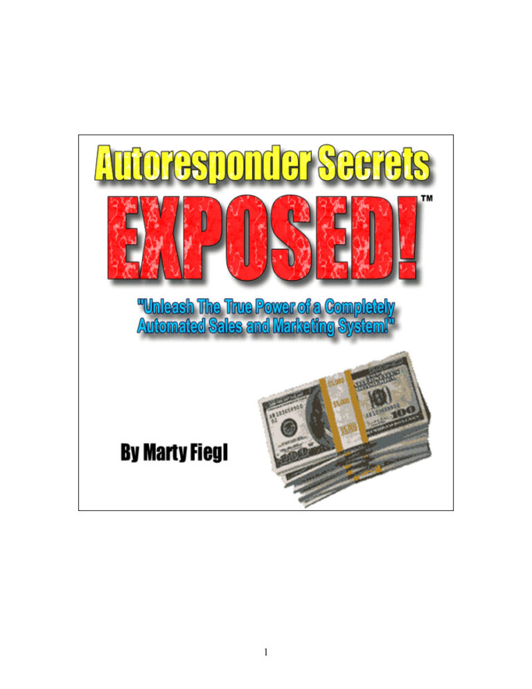 Autoresponder Secrets Exposed PDF Download – Unknown Author