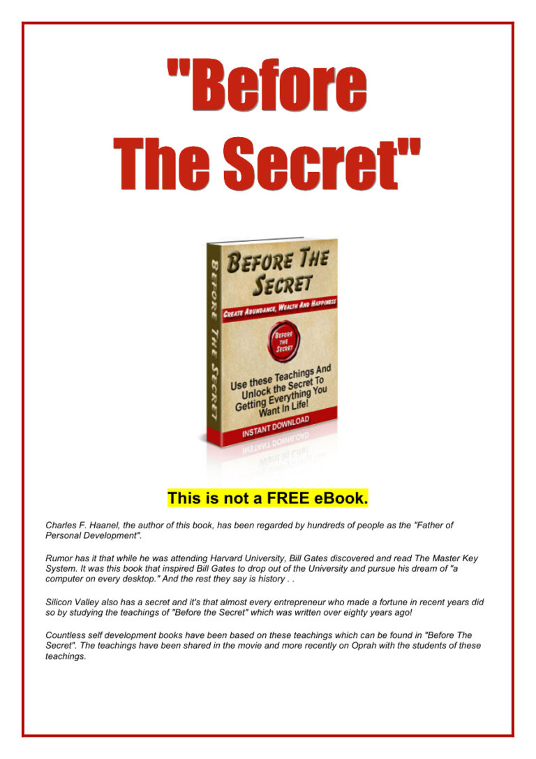 Before the Secret PDF Download – Unknown Author