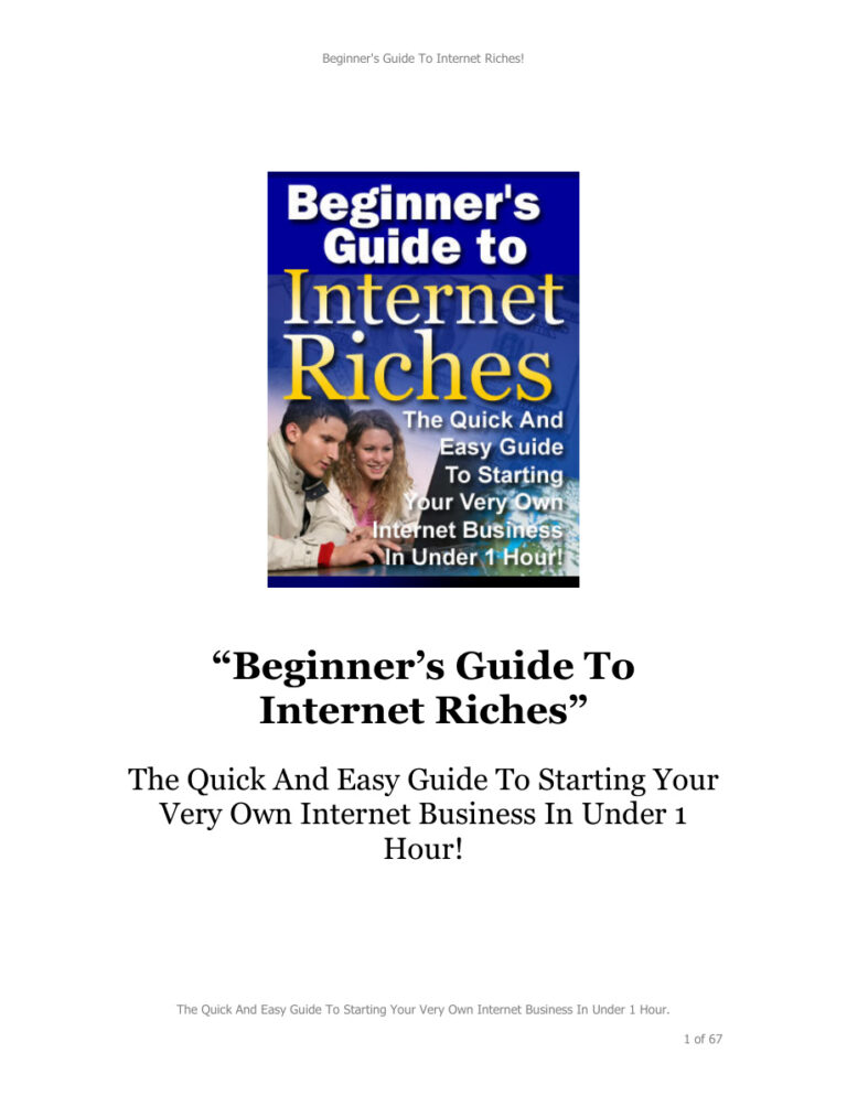 Beginner’s Guide to Internet Riches PDF Download – Unknown Author