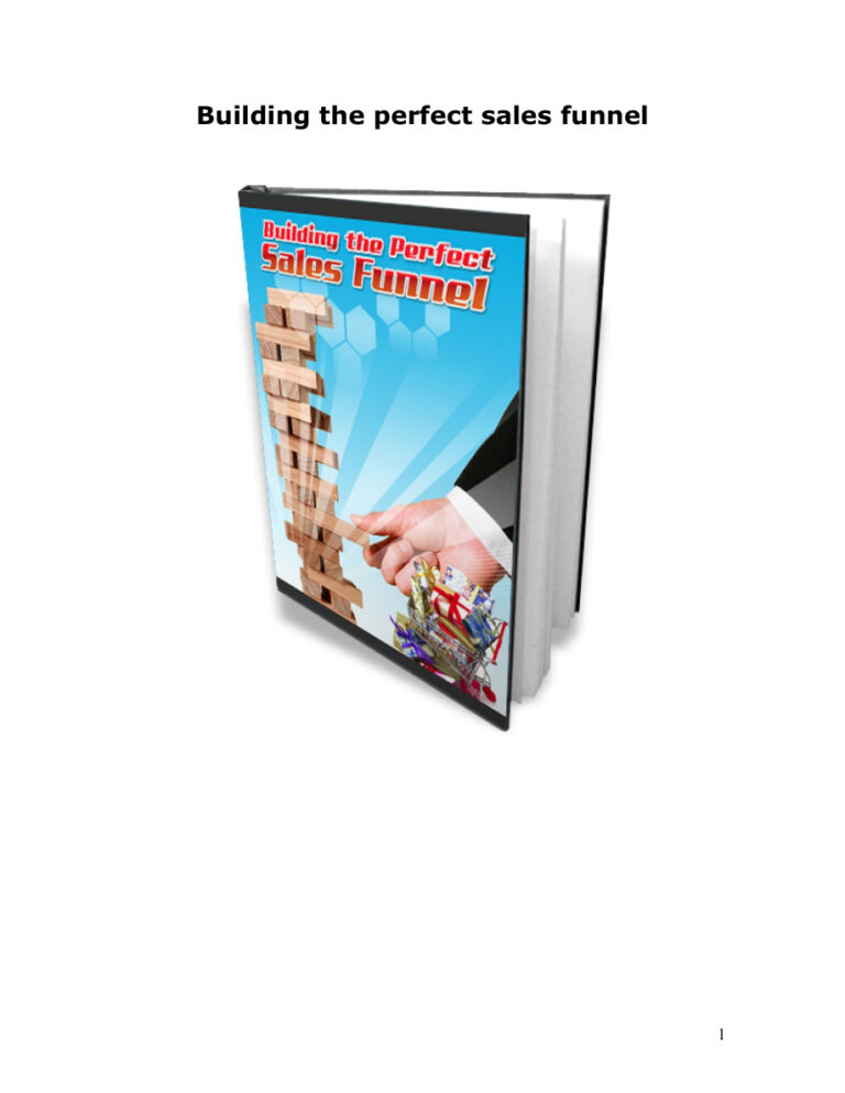 Building the Perfect Sales Funnel PDF Download – Unknown Author