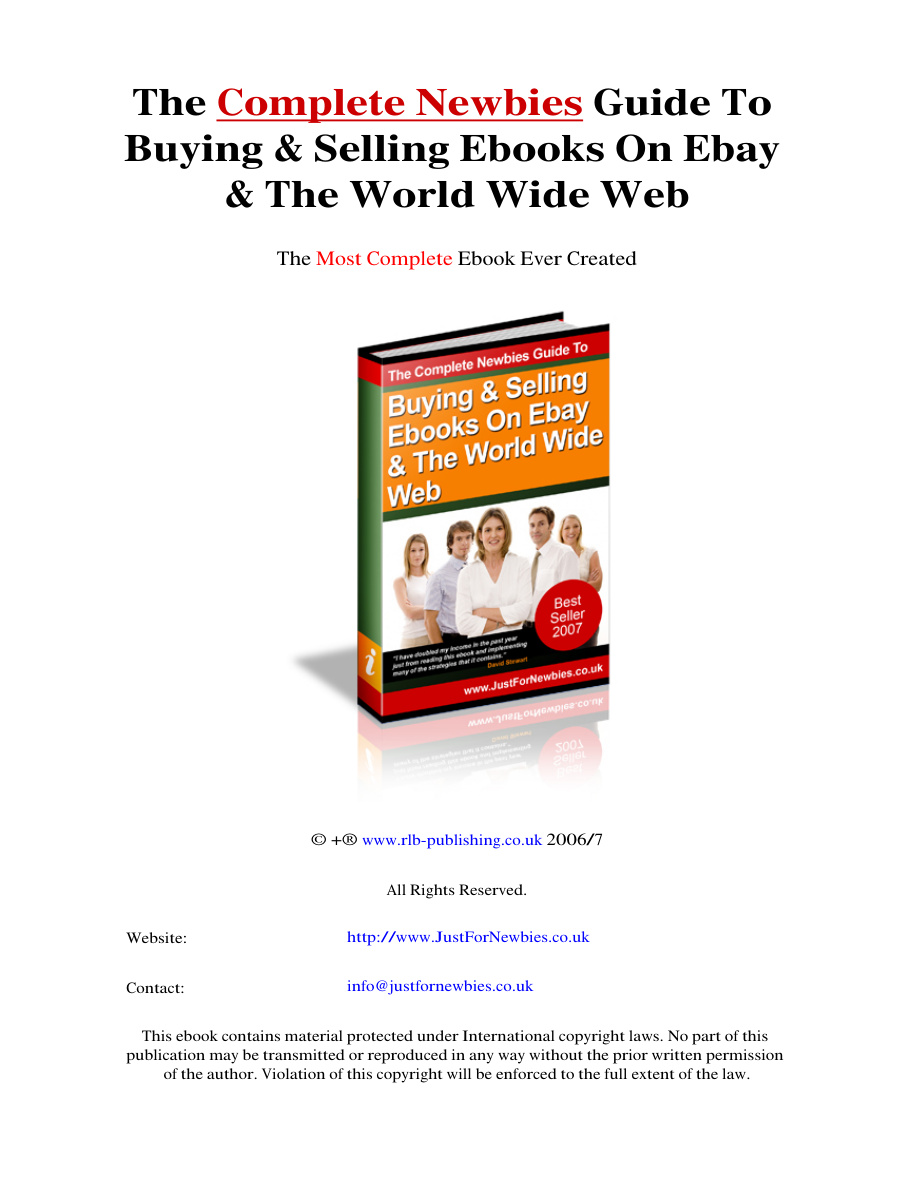 The Complete Newbie's Guide to Buying and Selling Ebooks PDF Download