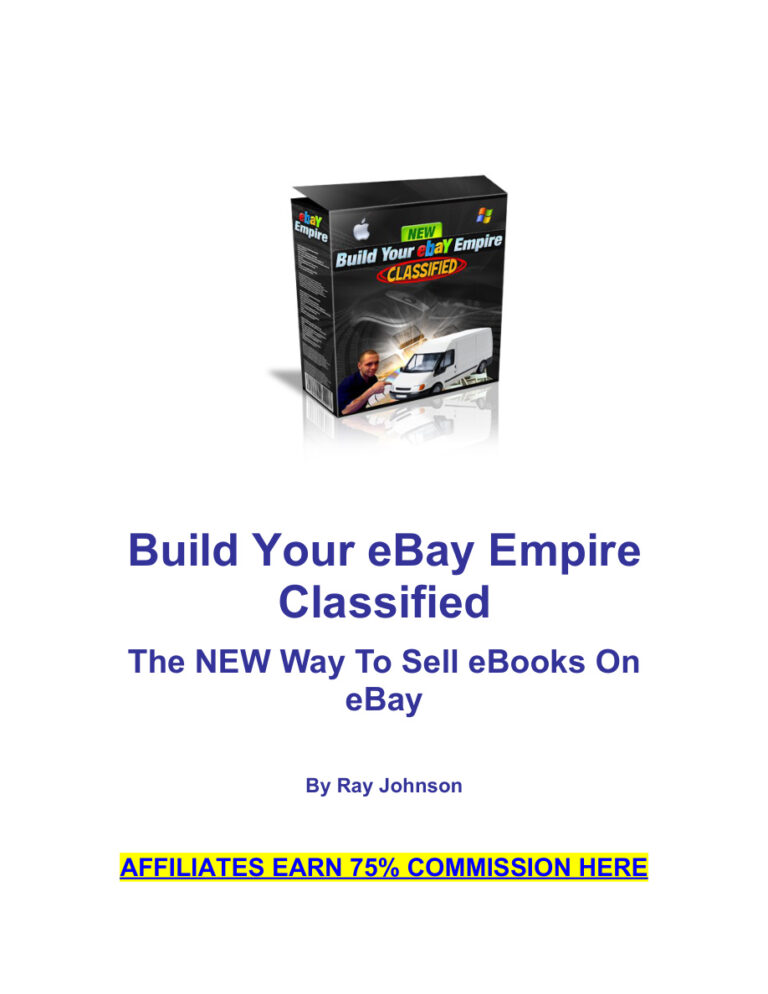 Build Your eBay Empire Classified PDF Download – Unknown Author