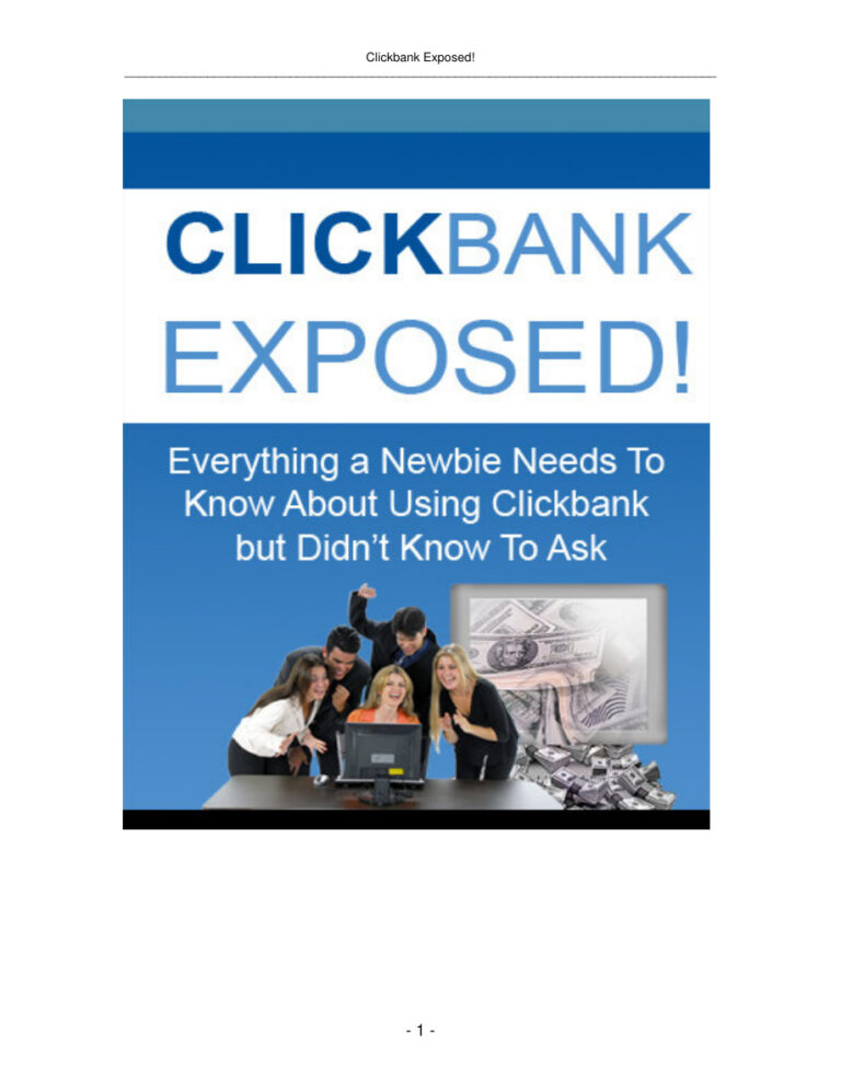 Clickbank Exposed PDF Download – Unknown Author