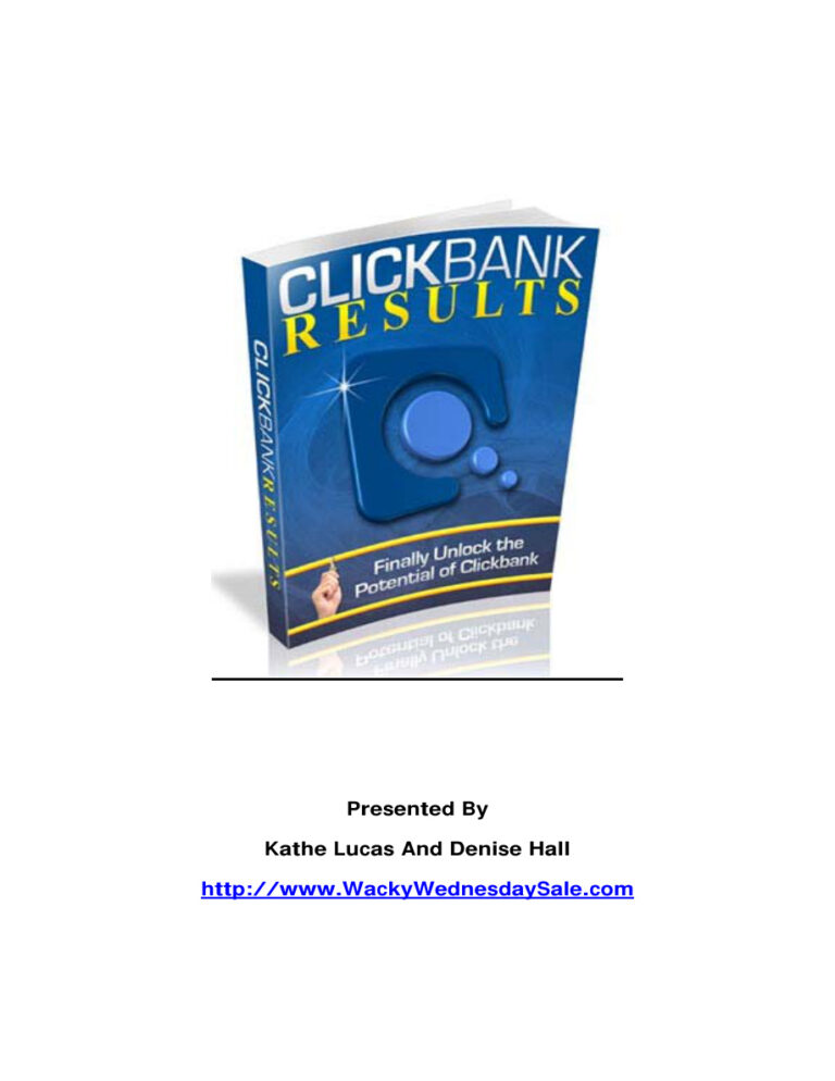 Clickbank Results PDF Download – Unknown Author