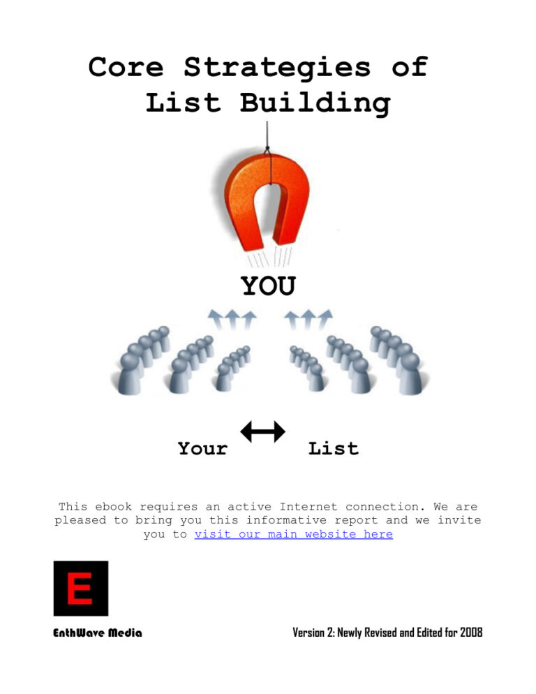Core Strategies of List Building PDF Download – Unknown Author