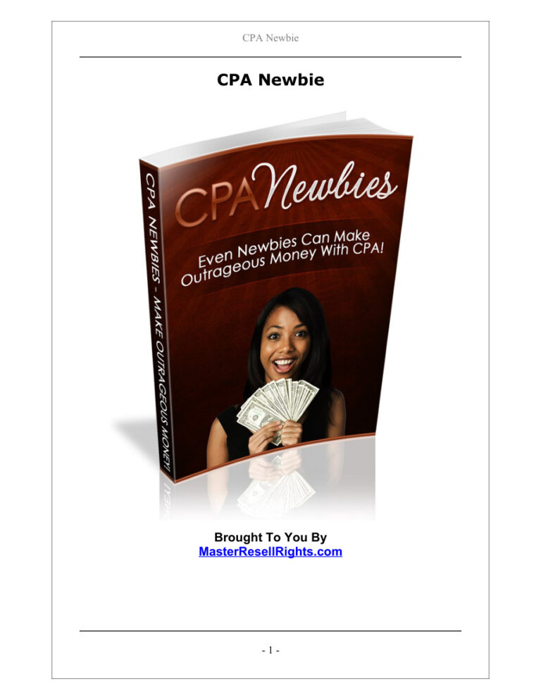 CPA Newbie PDF Download – Unknown Author