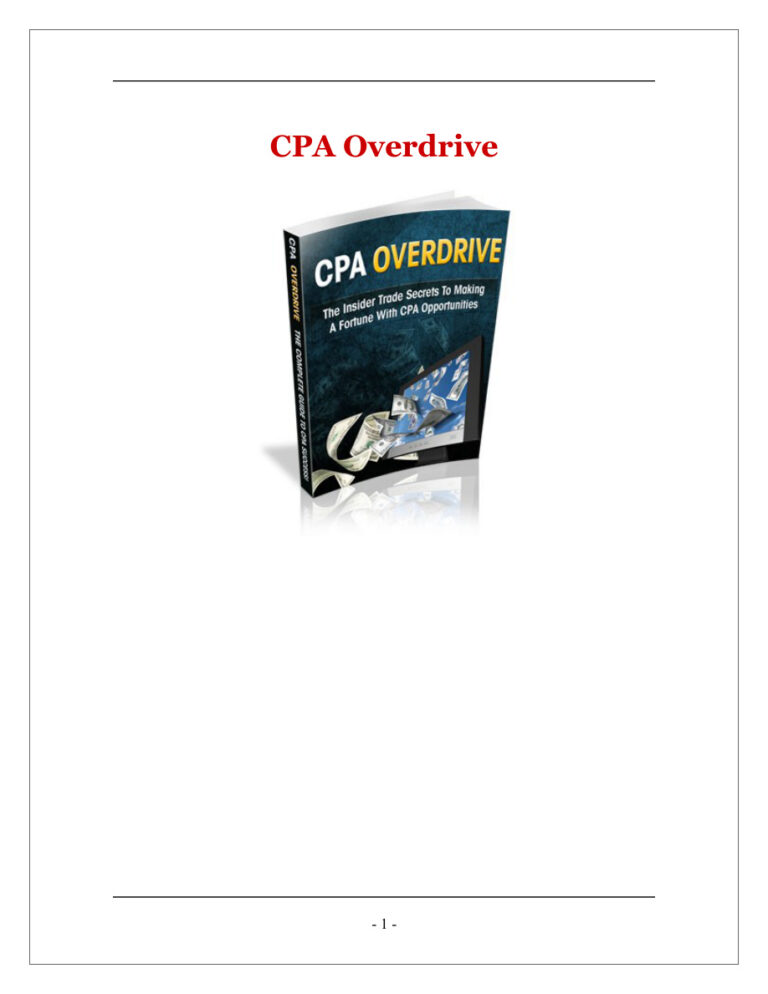 CPA Overdrive PDF Download – Unknown Author