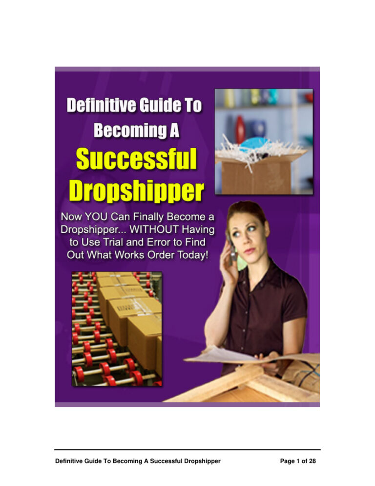 Definitive Guide to Becoming a Successful Dropshipper PDF Download – Unknown Author