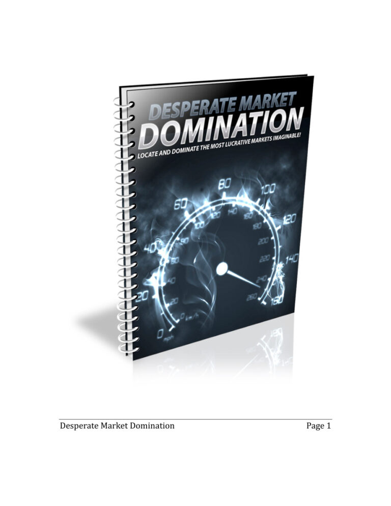 Desperate Market Domination PDF Download – Unknown Author