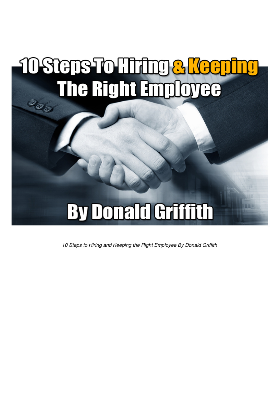 10 Steps to Hiring and Keeping the Right Employee PDF Download
