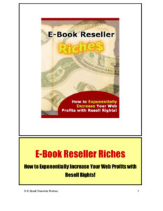 688f0816217e7 e book reseller riches how to exponentially increase your web profits with resell rights Kitap Kapağı