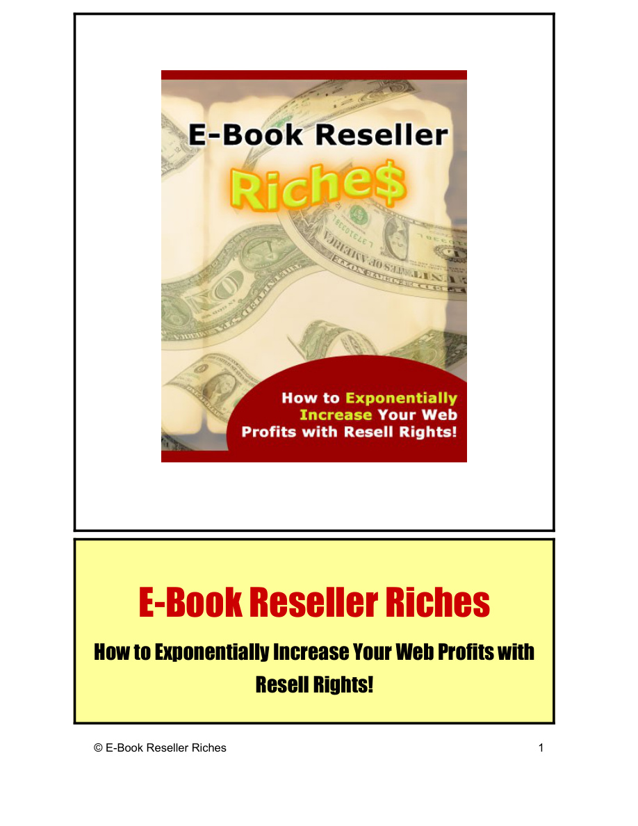 E-book Reseller Riches PDF Download