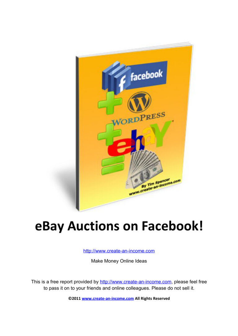 eBay Auctions on Facebook PDF Download – Unknown Author