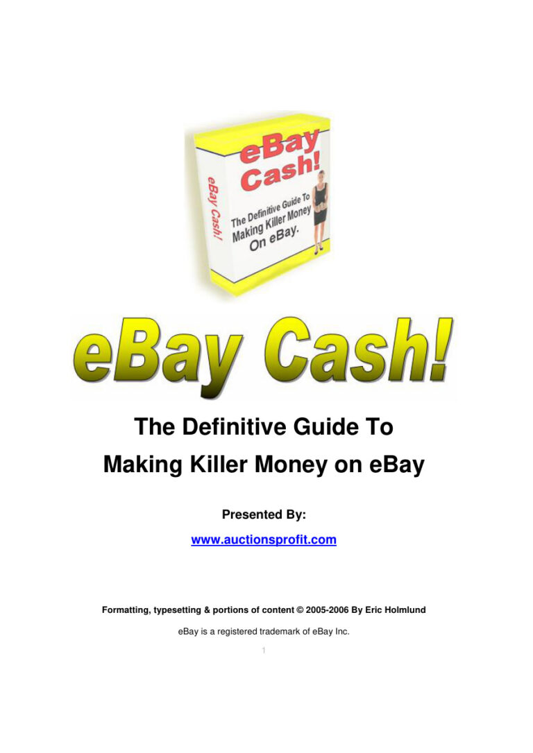 E-book eBay Cash PDF Download – Unknown Author