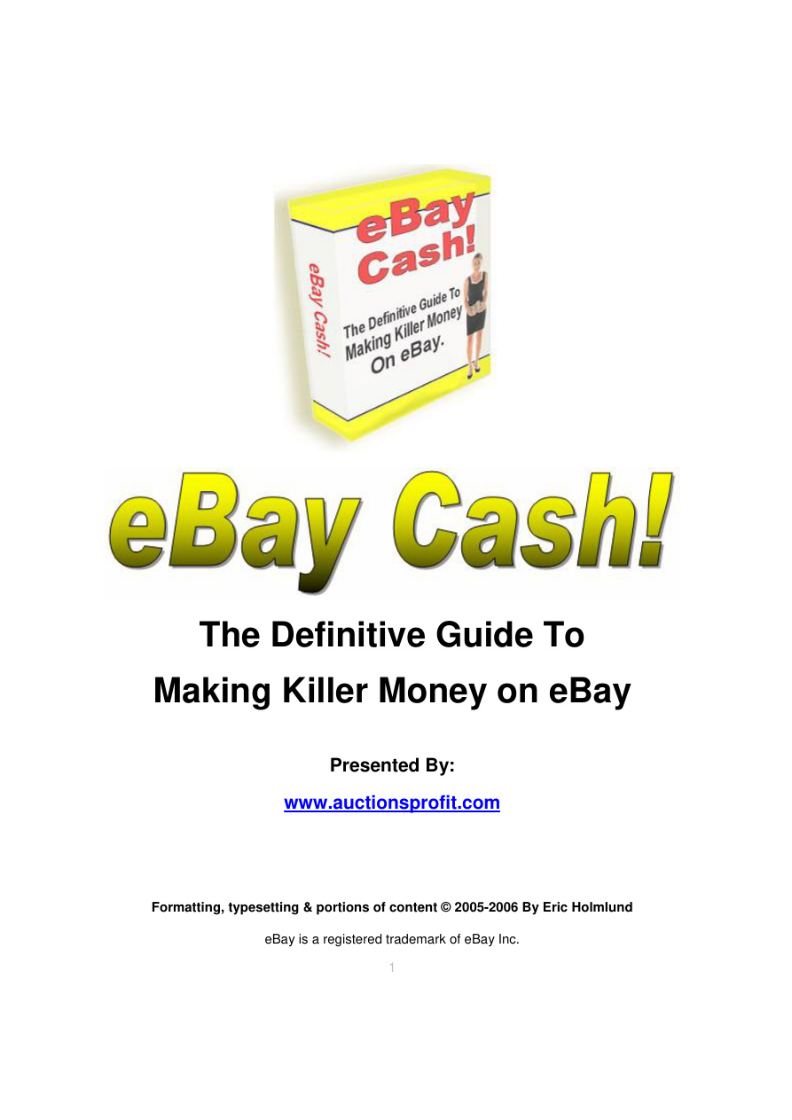 E-book eBay Cash PDF Download