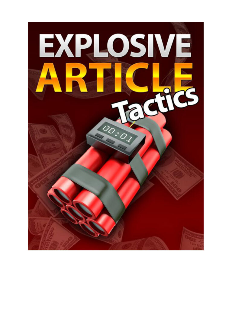 Explosive Article Tactics PDF Download – Unknown Author