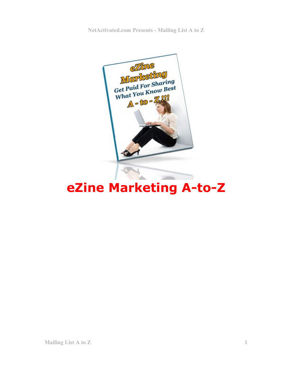 Ezine Marketing A to Z PDF Download
