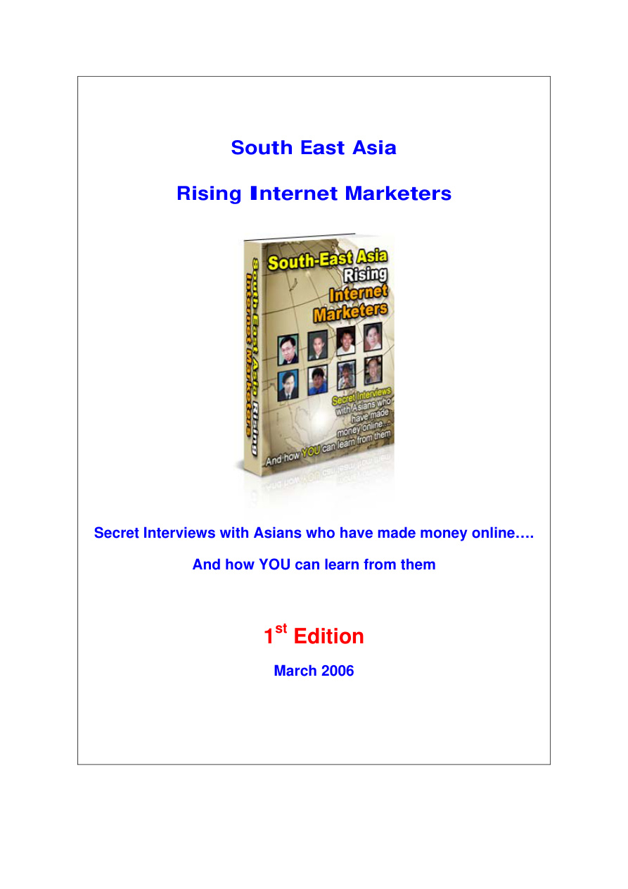 South East Asia Rising Internet Marketers PDF Download