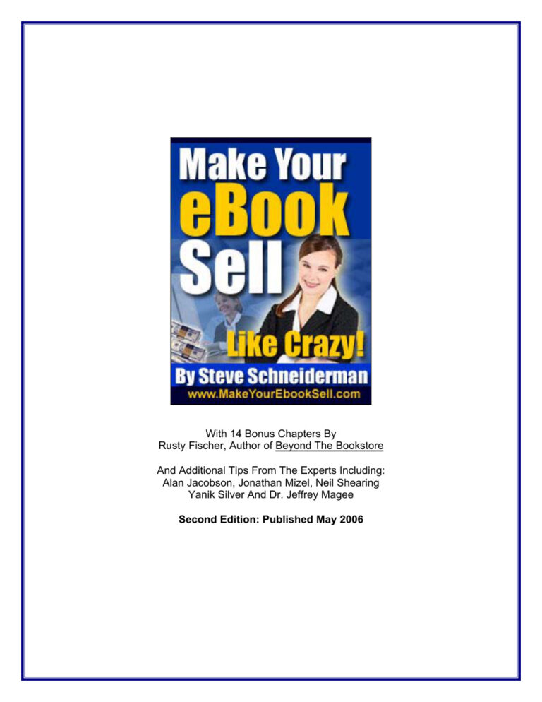 Make Your E-book Sell PDF Download – Steven Schneiderman