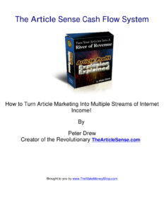6891a1b8a9742 the article sense cash flow system how to turn article marketing into multiple streams of internet income Kitap Kapağı