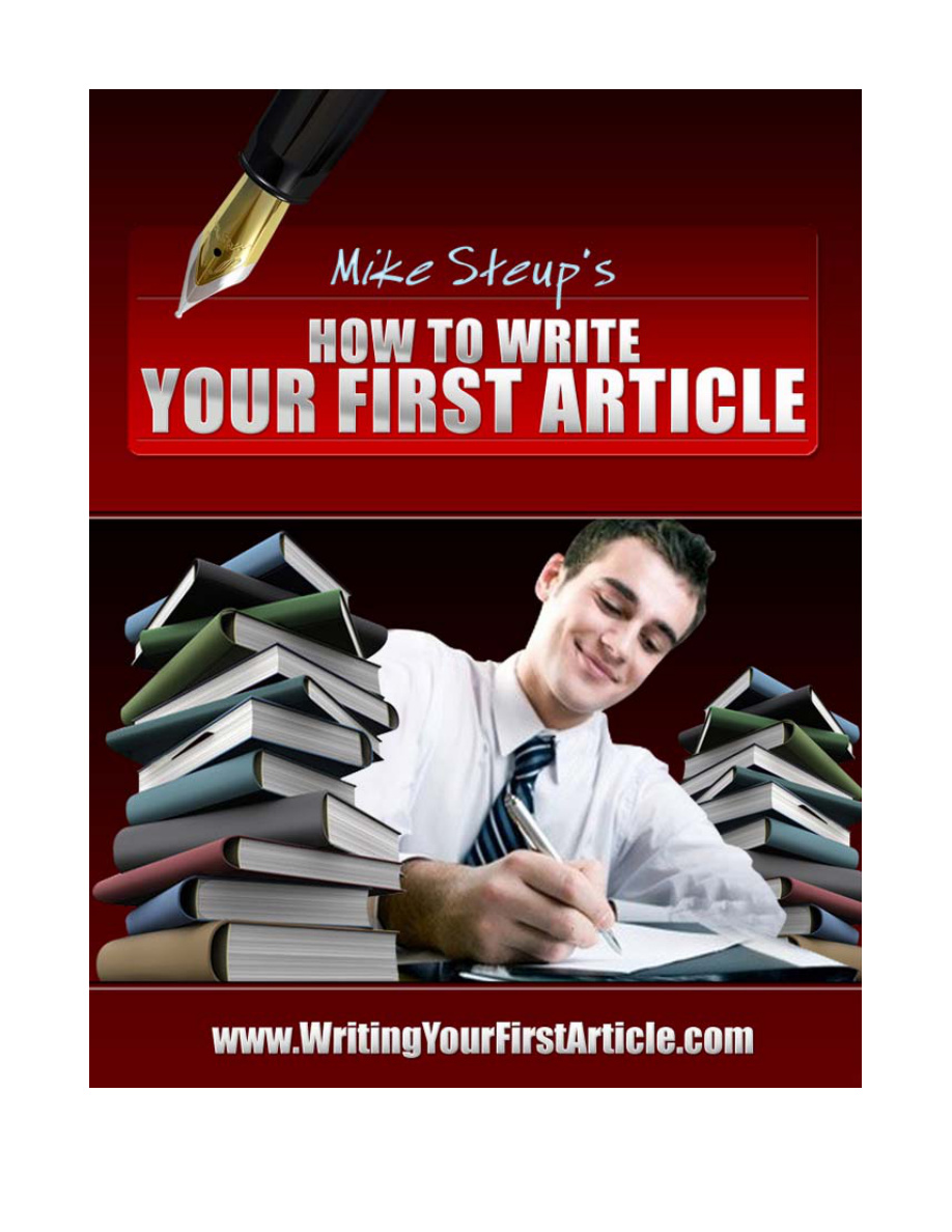 How to Write Your First Article PDF Download