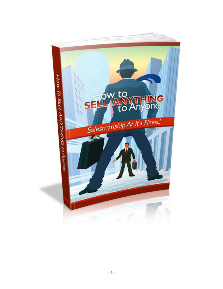 How to Sell Anything to Anyone PDF Download – Unknown Author