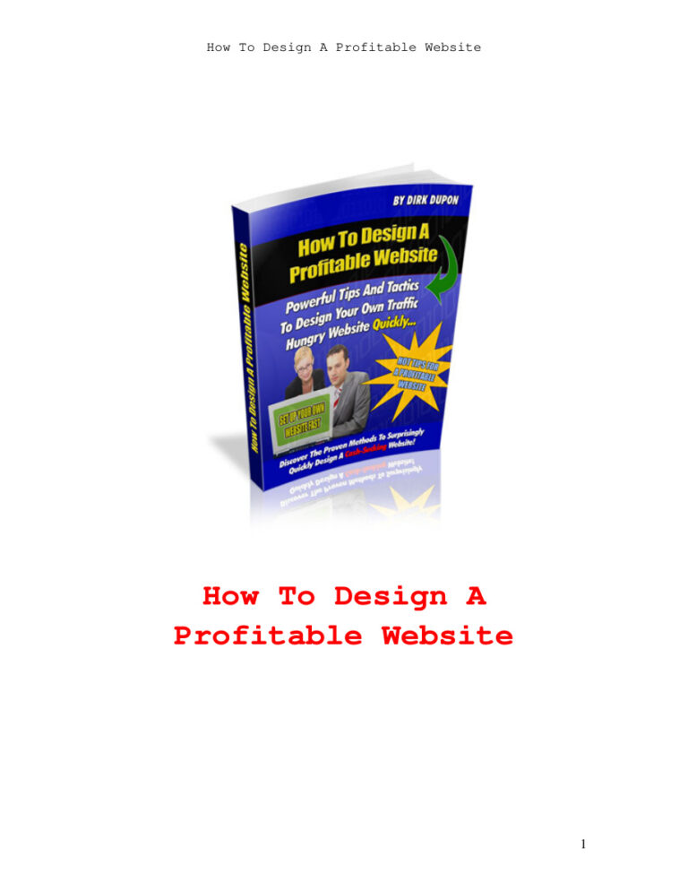 How to Design a Profitable Website PDF Download – Unknown Author